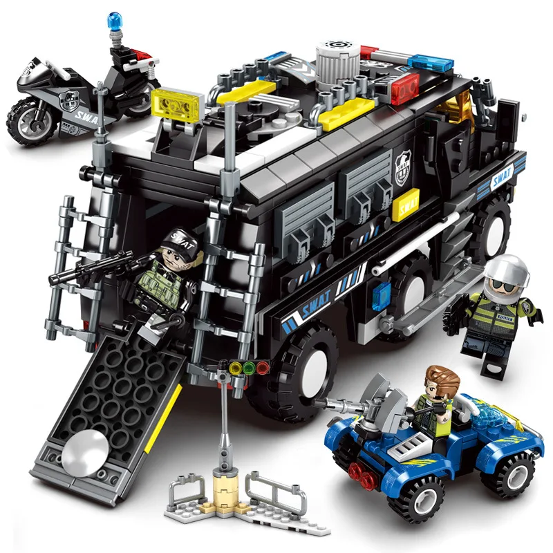 705 шт детские строительные блоки игрушка совместимая с LEGO city специальная команда