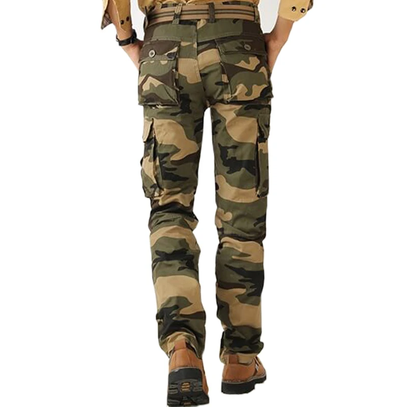 

Men's Cargo Pants 2017 New Arrival Men Camouflage Military Pants Multifunctional Pockets Tooling Trousers