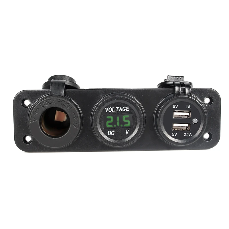 Автомобильное зарядное устройство для мотоцикла двойной USB адаптер + 12 В/24 В