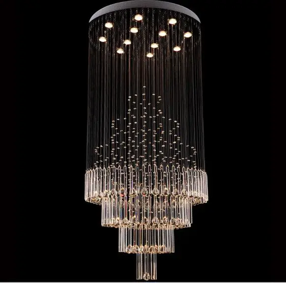 T большой круглый подвесной светильник для гостиничного центра инженерный дом