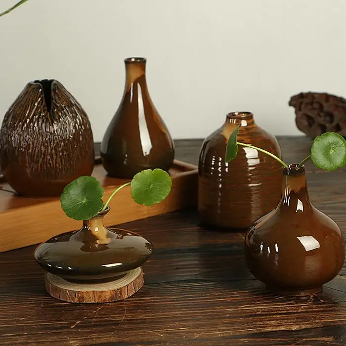 Керамическая глина для дома украшения Цветочная ваза в ретро стиле бесплатная