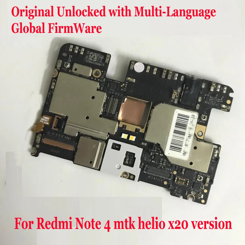 Оригинальная Многоязычная разблокированная материнская плата для Xiaomi Redmi Note4 Note 4