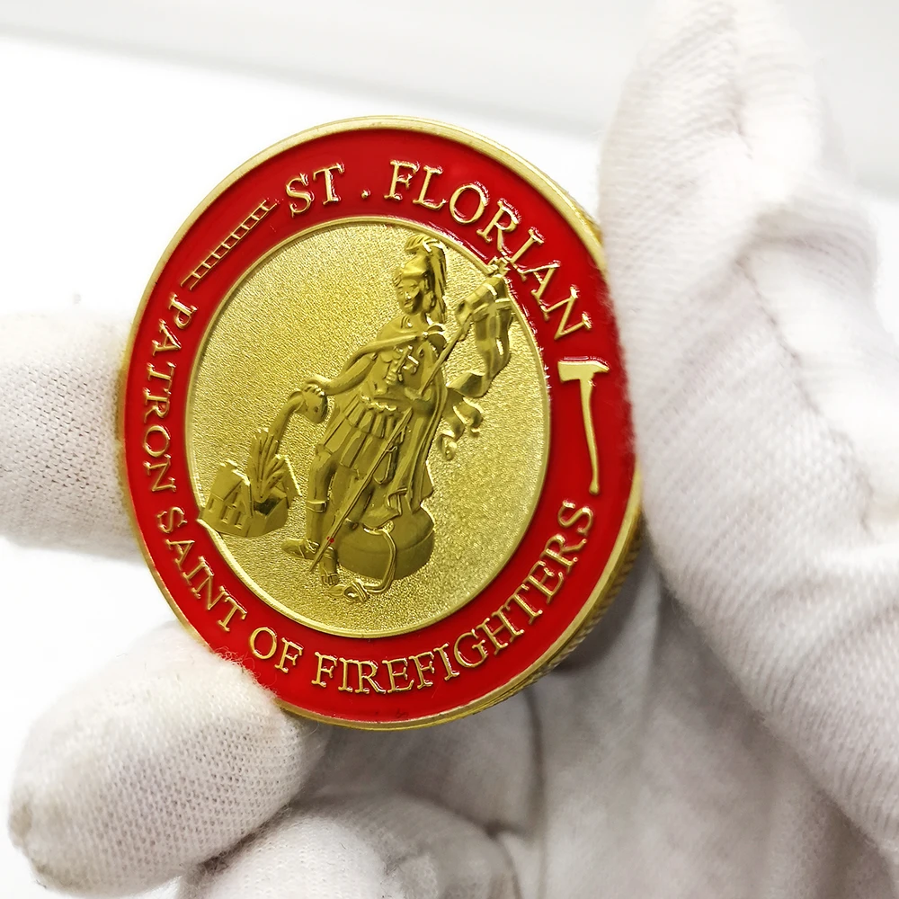 ST. Florian пожарные Patron молитва сувенирные монеты значок наградная монета США Подарки Коллекционные ремесла