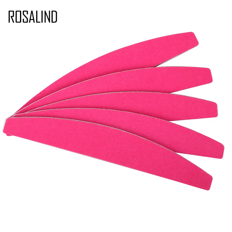 ROSALIND 10 шт./компл. пилка для ногтей буфер профессиональный дизайн Луны розовый