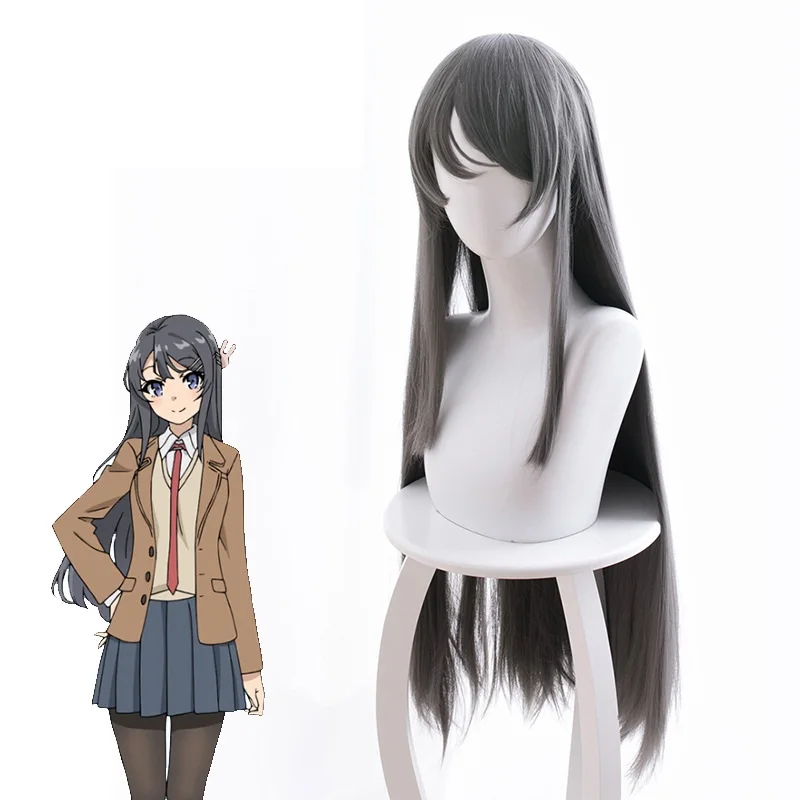 2019 Seishun Buta Yarou wa Bunny Girl Senpai no Yume wo Minai Косплей волосы Mai Sakurajima головные уборы 80 см