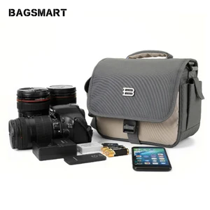Сумка-мессенджер для камеры BAGSMART, сумка на плечо для камеры Canon Nikon