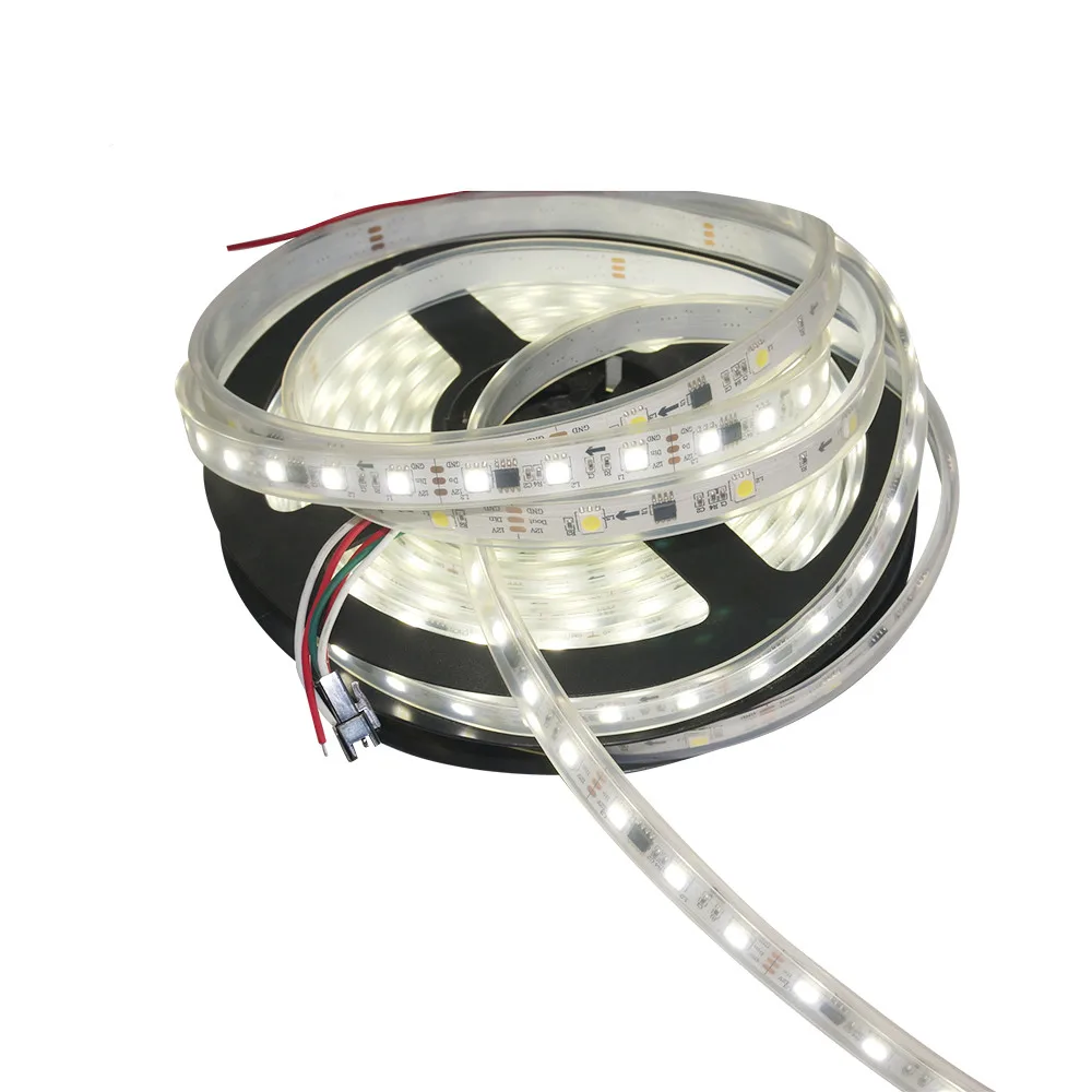 5 M DC12V ws2811 RGB Светодиодные полосы белый/теплый белый один цвет 30/60 светодиодов/M 1 ic