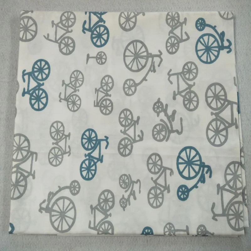Красивый 2 шт белый и серый велосипед комплект хлопковой ткани с рисунком для DIY