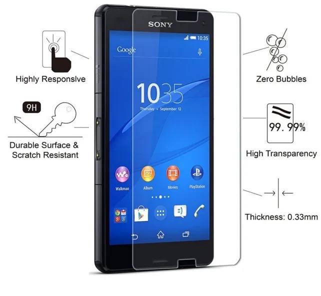 Закаленное стекло 0 3 мм для Sony Xperia Z5 L1 Z3 Z2 Z1 компактная защита экрана