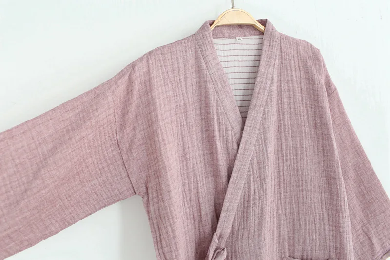 Японский весенне-летний халат Yukata, мужская хлопковая марлевая тонкая Паровая одежда, кимоно, пижама, длинный кардиган, халат, одежда для отдыха