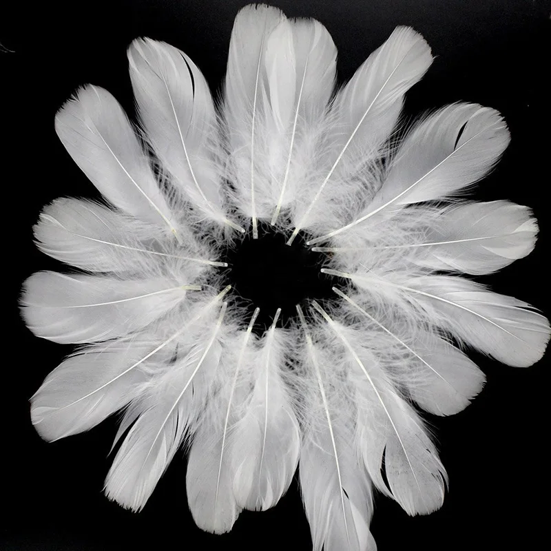 Wxboom 120 шт. Белые Перья Гуся для Ремесла Украшения (6 8 дюймов)|decorative feathers|white goose