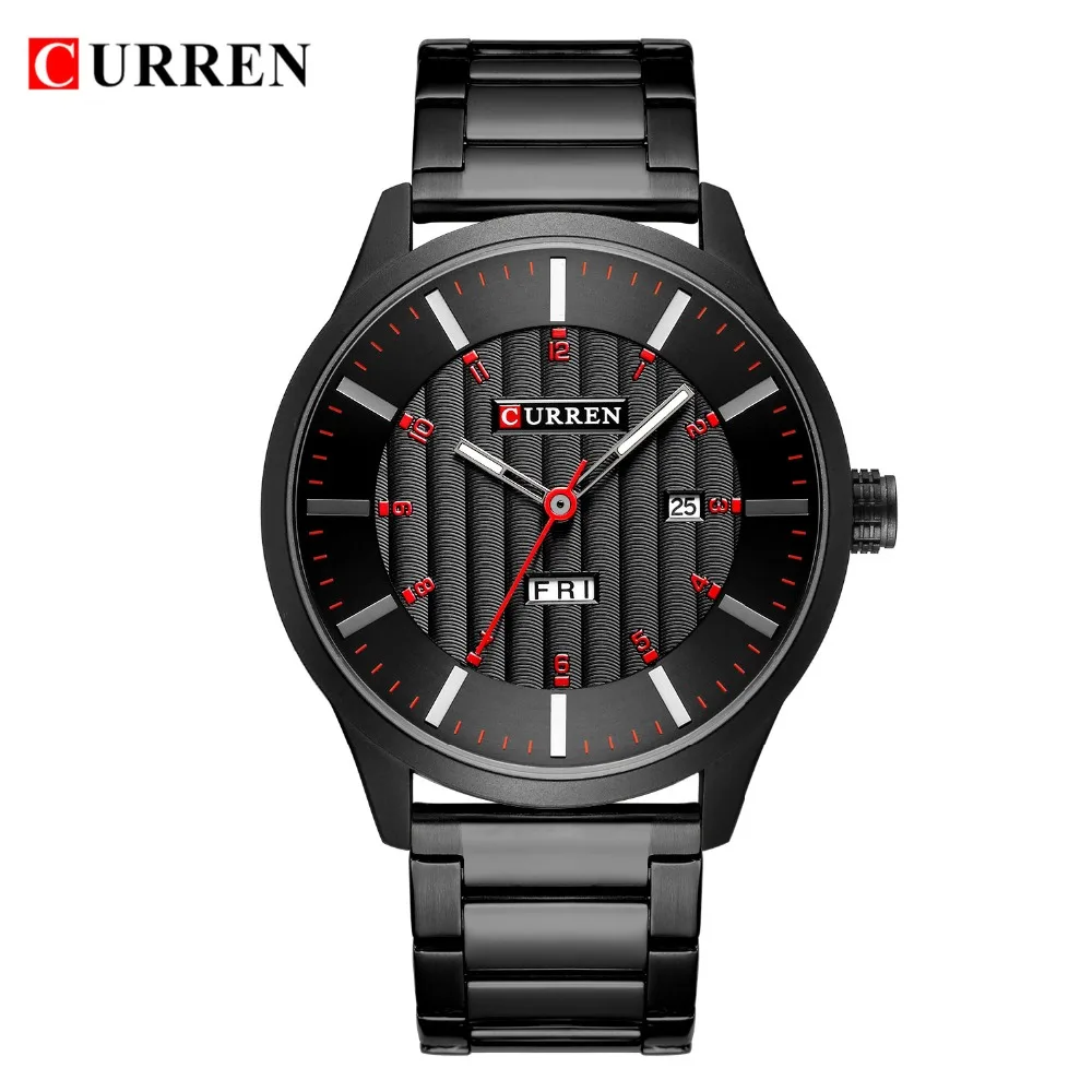 CURREN 8316 мужские модные брендовые часы со стальным ремнем и календарем