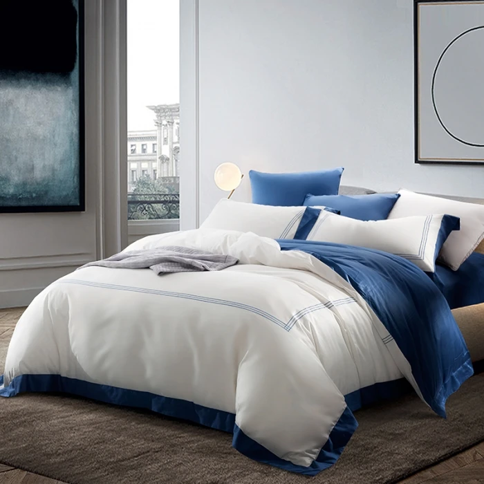 

Luxury Egyptian Cotton Hotel White Bedding Set Queen King size Duvet Cover Bed/Flat Sheet Fit sheet set Pillowcases