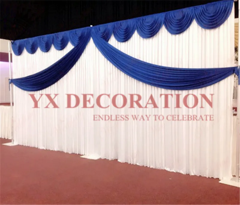 10X20FT ледяного шелка фон занавеска включает переднюю Swag valance драпировки декор для