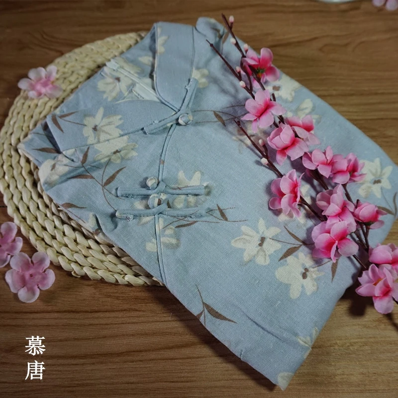 Бургундское традиционное китайское платье 2017 классическое женское Хлопковое