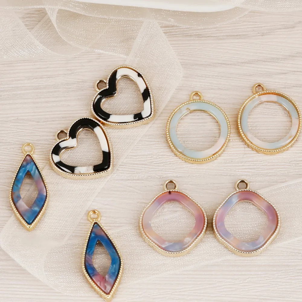 Fashion 2pcs/lot 4 Type Charm Metal pendant Hole dia 1.5mm for DIY Bracelet Necklace Jewelry Making 2018 New Arrival | Украшения и