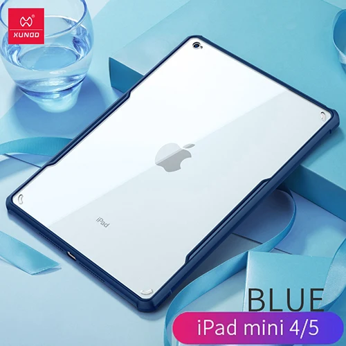 Для iPad / Pro 11 12,9 air 2 9,7 air 3 10,5 дюймов для iPad Mini 1 2 3 4 5 XUNDD акрил+ защитный чехол на заднюю панель из полиуретана планшетный чехол Крышка - Цвет: Blue-iPad mini 4 5