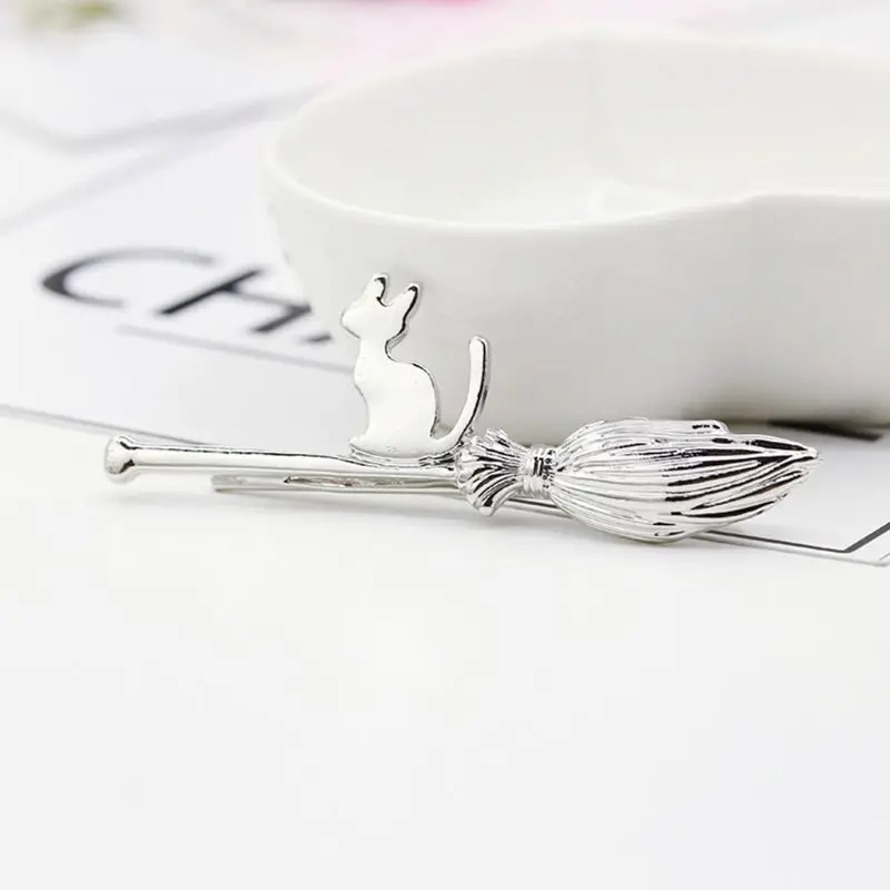 Заколки для волос с металлическим блеском в виде метлы женщин и девочек| |