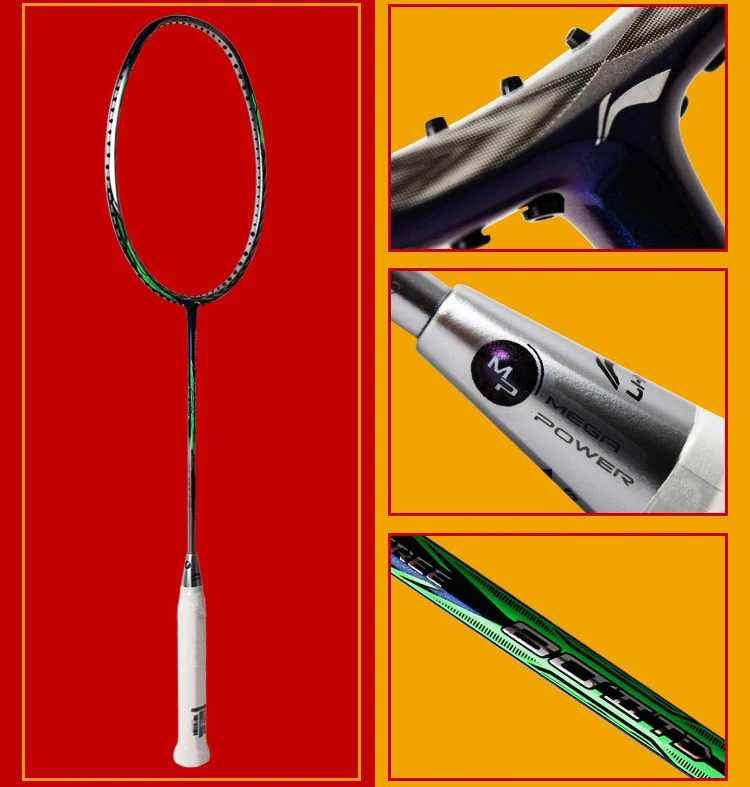 Li Ning карбоновая ракетка для бадминтона N80II Shoot 3D breachfree обидная ракетка для бадминтона