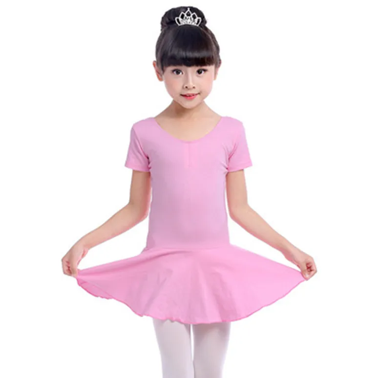 Hot Sale Gymnastics Cotton Ballet Leotard Dress Toddler Girls Dance Wear Practice Clothes For Kids |