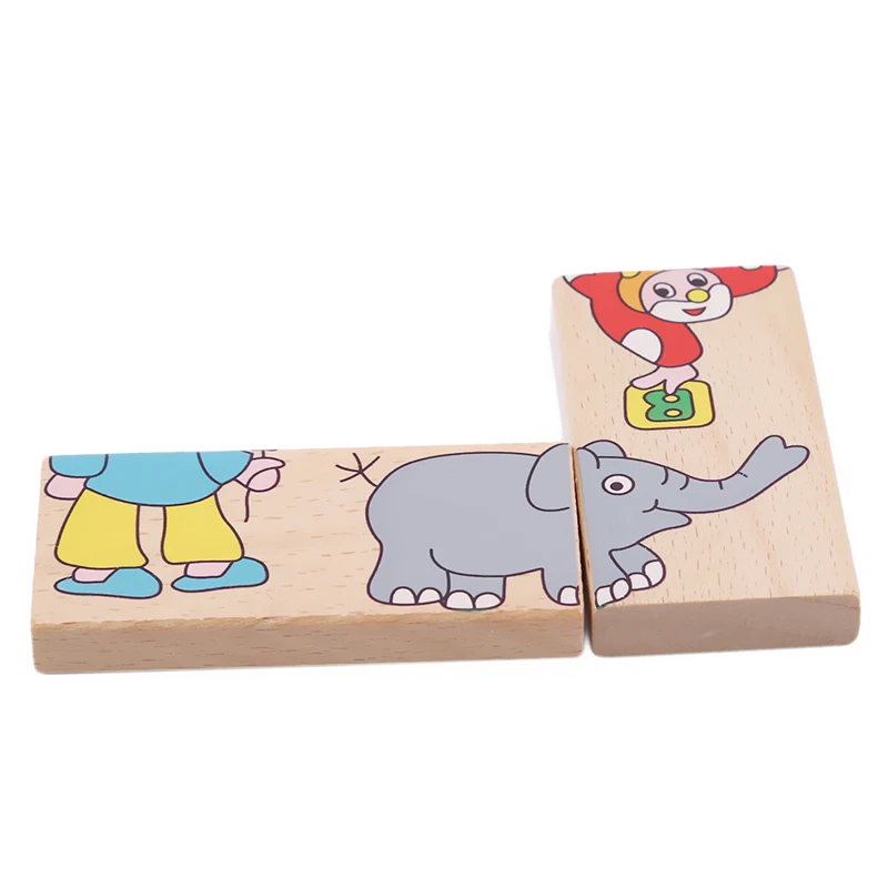 

Animal Building Sequence Blocks Fun Early Education Wisdom Animal Jigsaw Solitaire Dominoes Intelligence Toys