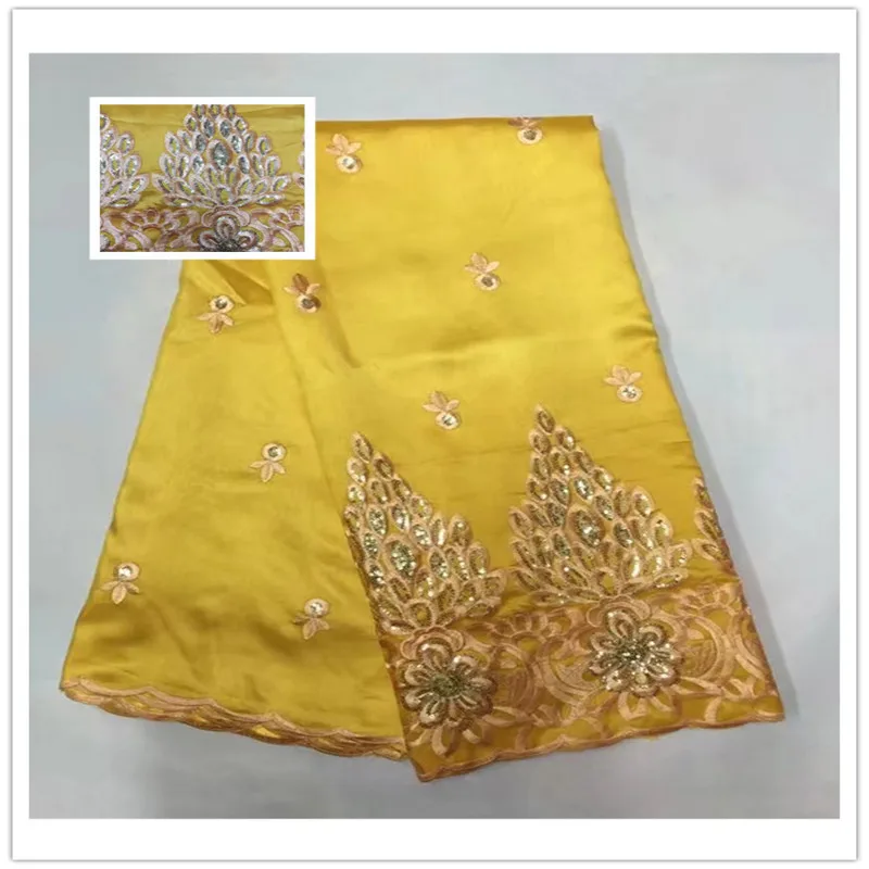 5 ярдов Африканский Джордж кружева с тюлем Кружева Горячая африканская ткань