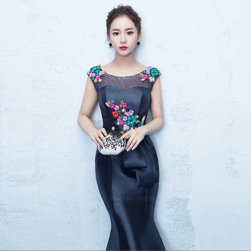 Длинное вечернее платье Русалка Suosikki Новое поступление 2017 официальные вечерние