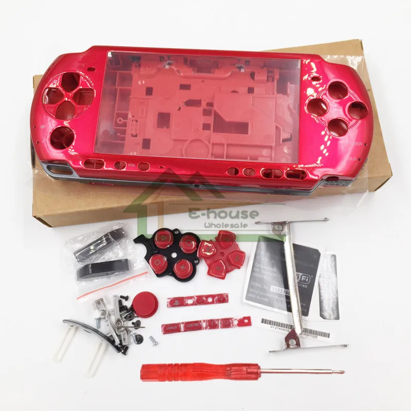 [Новая версия] 4 цвета на выбор для sony psp 3000 psp 3000 игровая консоль замена полный корпус Оболочка Чехол с кнопкой комплект