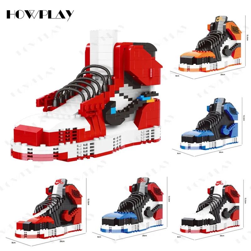 Howplay AJ1 UNC OW баскетбольные кроссовки строительные блоки модель мини коллекция