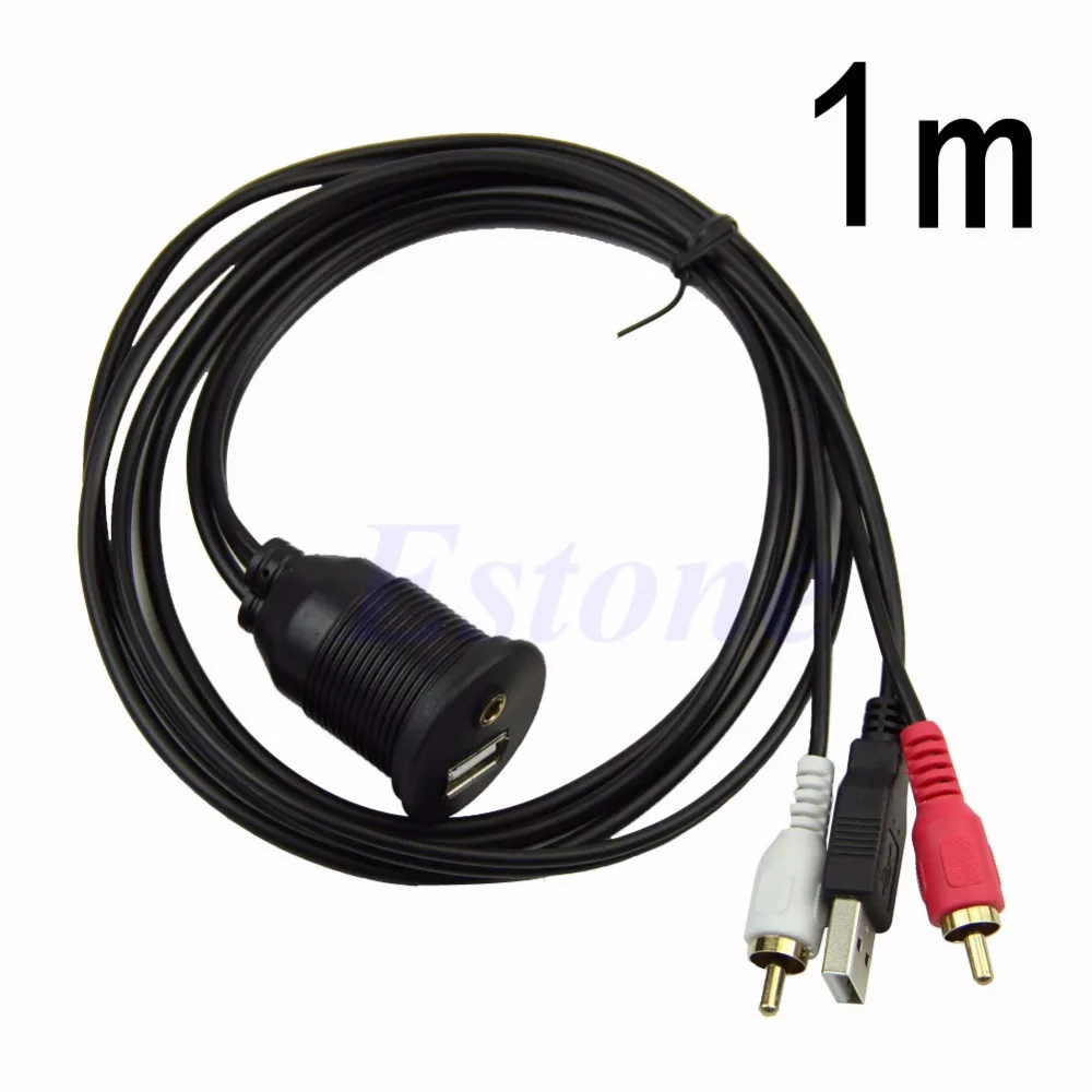Флеш-крепление приборной панели автомобиля USB порт/3 5 мм аудио к Папа + 2 RCA кабель |