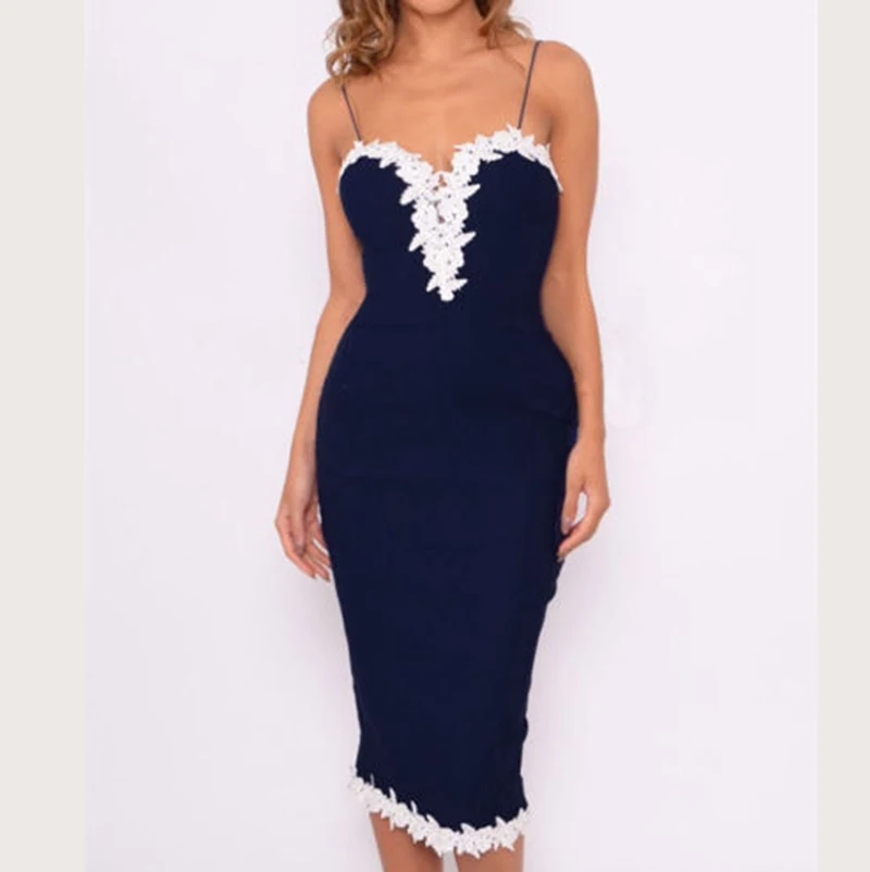 Сексуальное женское облегающее короткое платье на бретельках с v образным