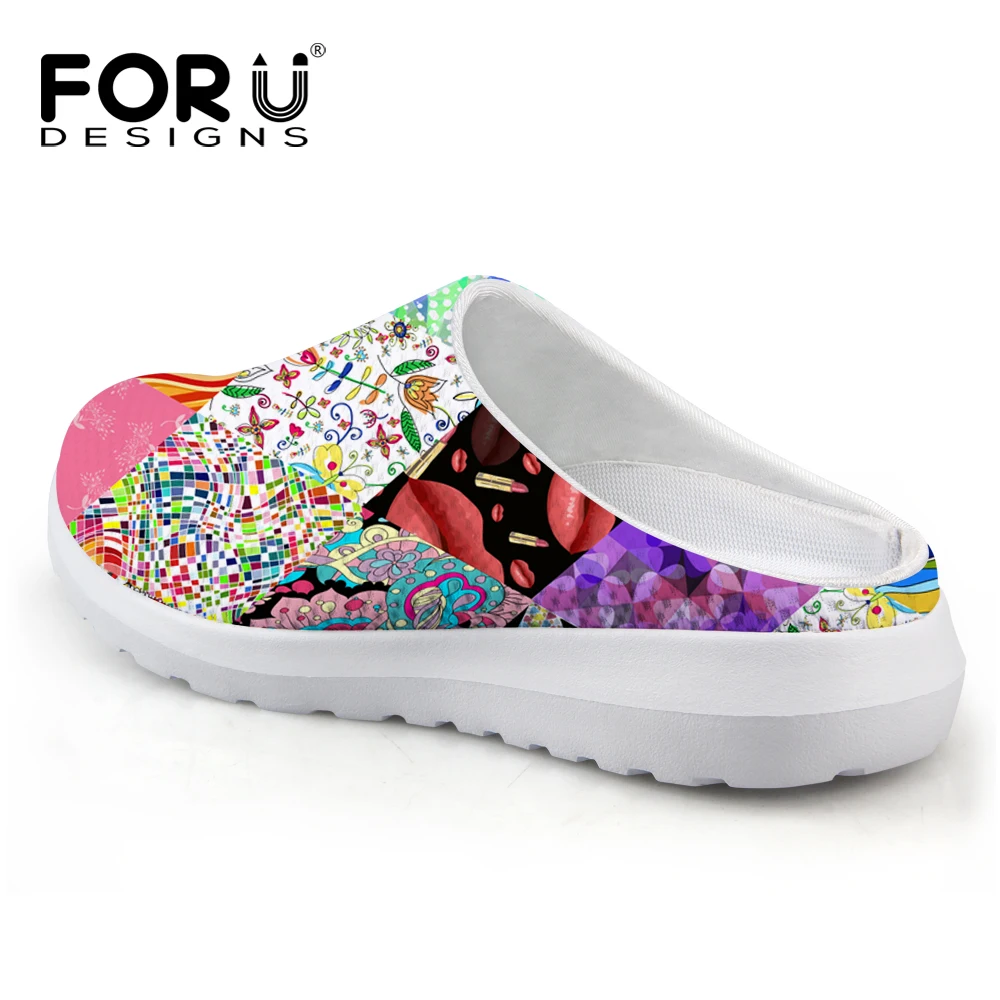 FORUDESIGNS/женские летние сандалии в стиле пэчворк Модные женские пляжные шлепанцы