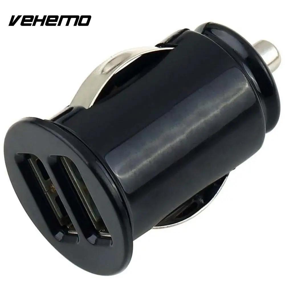 Vehemo Mini Dual USB Автомобильное зарядное устройство Pad автомобильный адаптер Быстрая