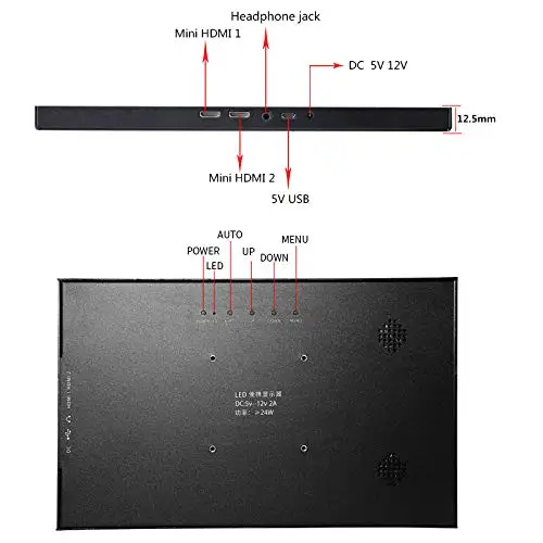 13," 2 K Портативный монитор 2560x1440 Mini HDMI ЖК-дисплей Дисплей для PS3/4 Xbox360 светодиодный видео портативный компьютер Raspberry Pi