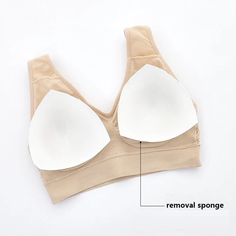 Breathable Mesh Sport Bra Top Women Hollow Out Cross Shockproof Push Up Yoga Bras For Fitness Running Gym Vest 2019 Newest | Спорт и