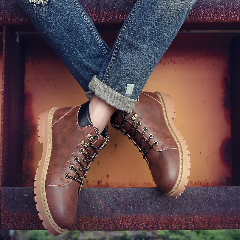 Мужские ботинки зимняя обувь для мужчин 2018 брендовая мужская Botas Militares зимние из