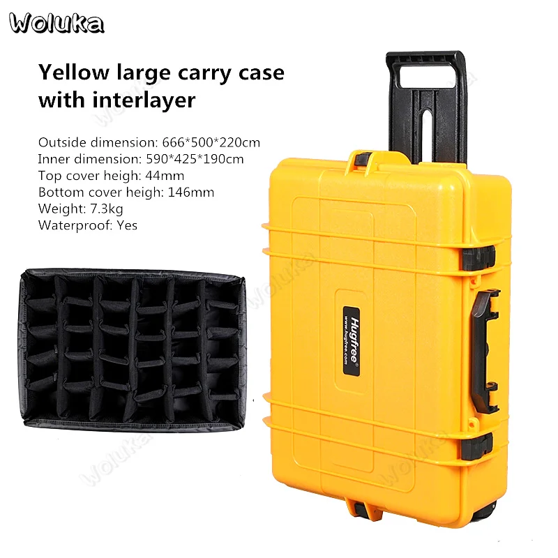 Yellow large case 1 Фотографический чехол светильник чехол/Фотографическая Тележка коробка/ящик для инструментов защитный светильник коробка CD50 T11 - Цвет: Yellow large case 1