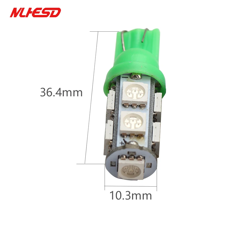 100pcs Wholesale T10 9SMD 5050 9 Smd 9Led Car 194 168 192 W5W LED Light Automobile Bulbs Lamp Wedge Interior 12V | Автомобили и