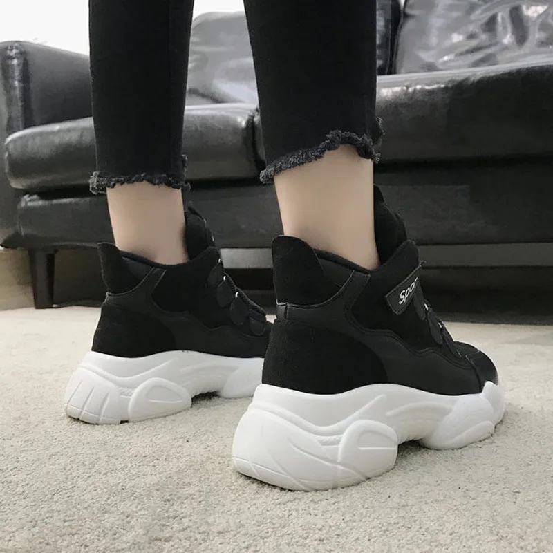 HEE GRAND/2019 г. Новая модная женская обувь на плоской подошве из флока платформе с