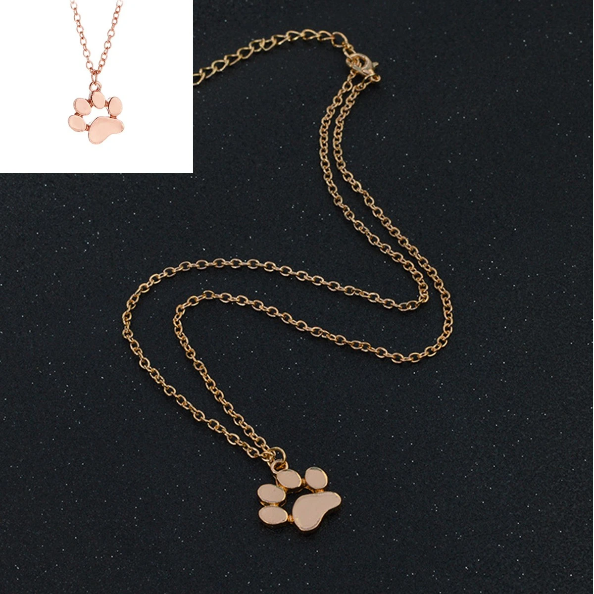 Колье PIXNOR с кулоном в виде лапы медведя милое колье из розового золота
