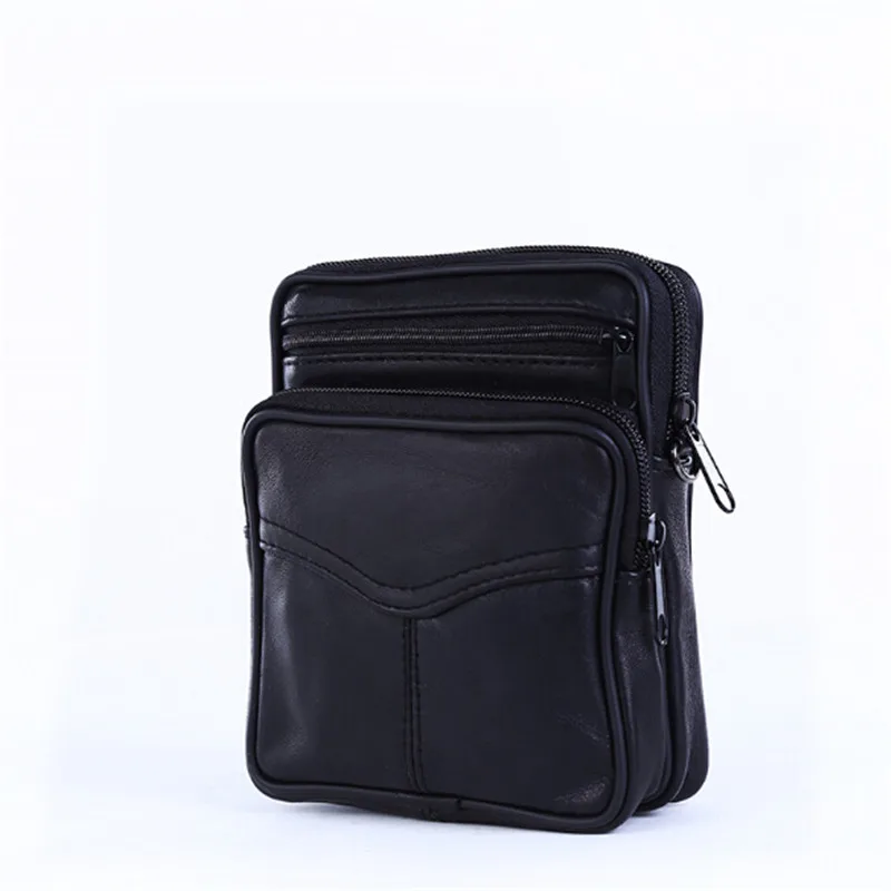 Мужская кожаная мини-сумка через плечо Модная Портативная деловая сумка в