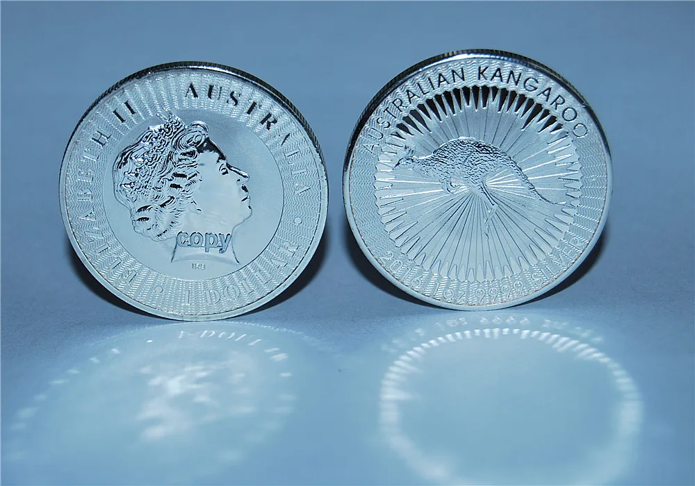Австралийский кенгуру Серебряная монета 1 унция 9999 Silver 1 доллар Австралия Елизавета II Серебряная монета