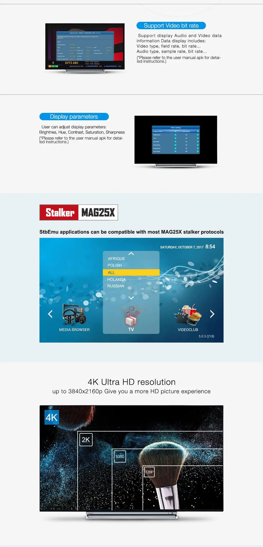 MECOOL K6 DVB S2-T2-C ТВ-бокс Android 7,0 2 Гб ОЗУ 16 Гб ПЗУ 2,4 г и 5 г WiFi телеприставка 100 Мбит/с 4 к смарт-бокс VP9 USB3.0 Смарт-медиа