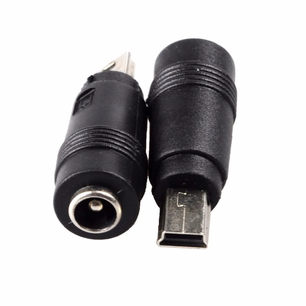 2 шт./лот 5 мм x 1 разъем питания постоянного тока мама к Mini USB папа зарядное