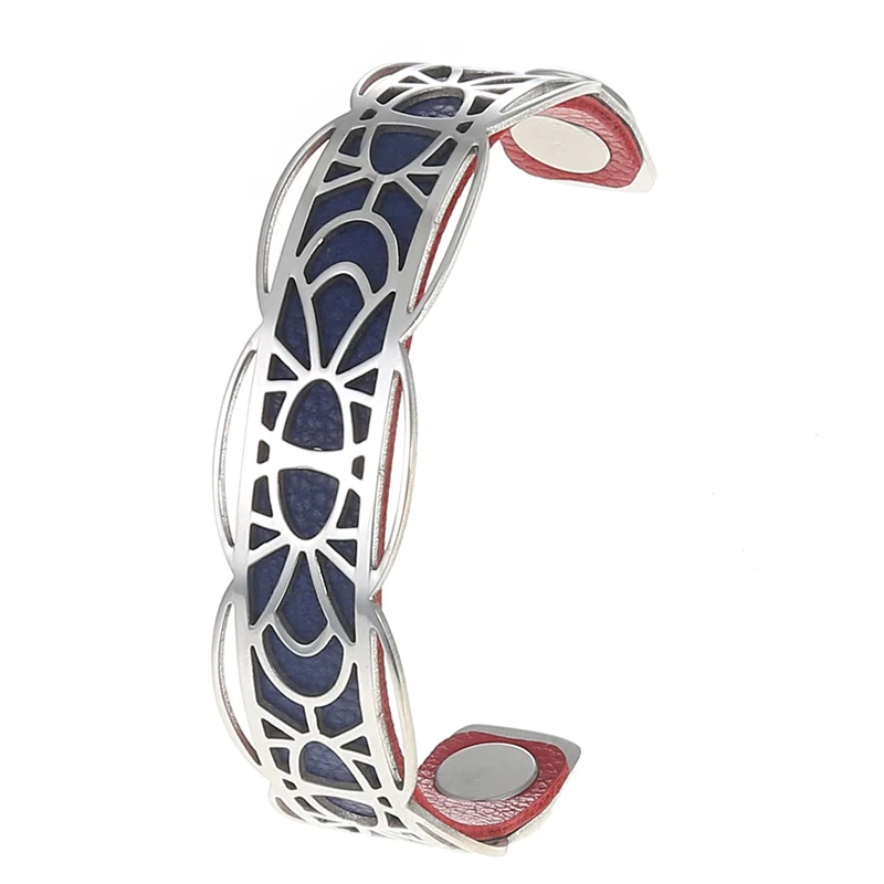 001 Кремо модные открытые браслеты/браслет набор для женщин Bijoux Yoiumit ювелирные изделия из нержавеющей стали сменные кожаные браслеты - Окраска металла: 001