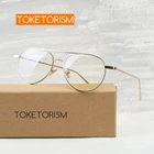 МужскиеЖенские винтажные очки Toketorism в металлической оправе, 1181