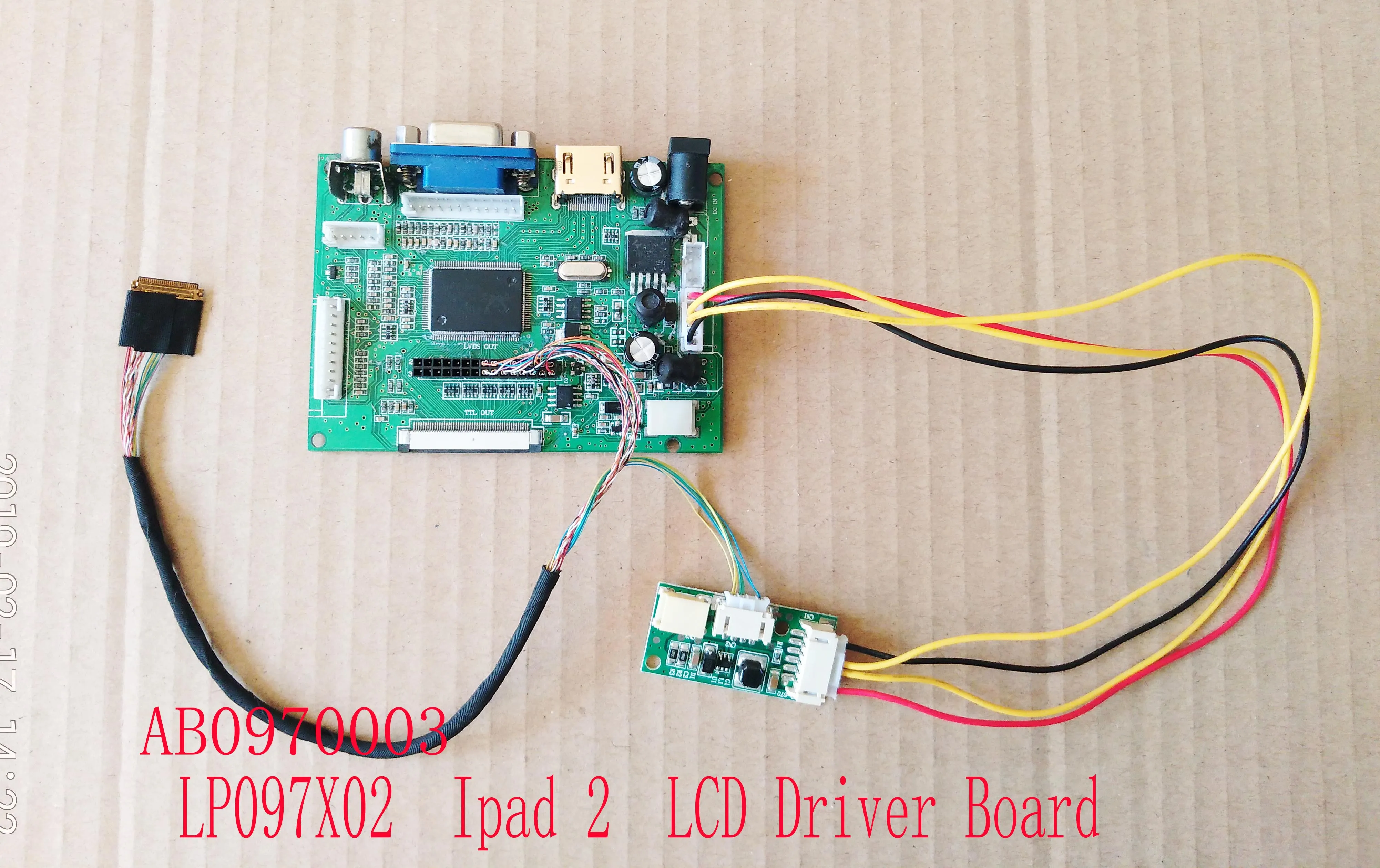 Плата драйвера для IPAD 2 LCD совместимая с HDMI VGA AV 1024*768 специальная плата LP097X02