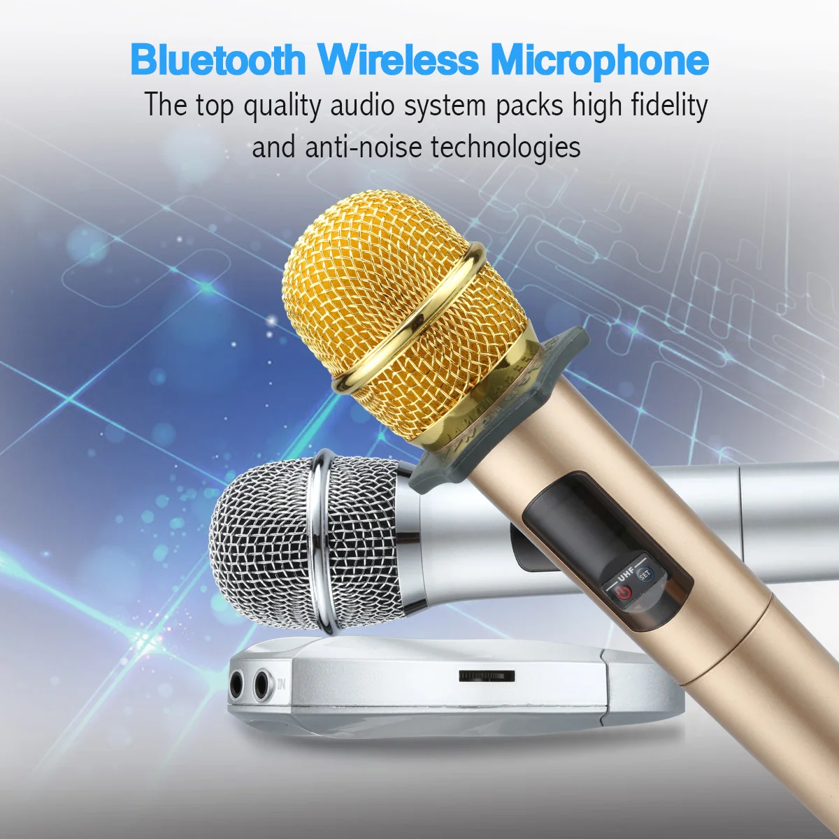 Excelvan k18u профессиональный bluetooth ручной микрофон Беспроводной частоты 10 каналов