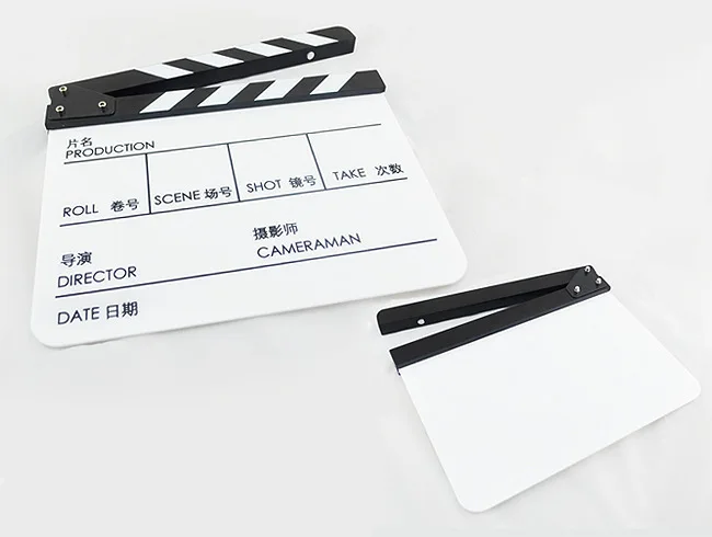 Акриловая Хлопушка Nwe с ручкой как на китайском так и английском черная белая