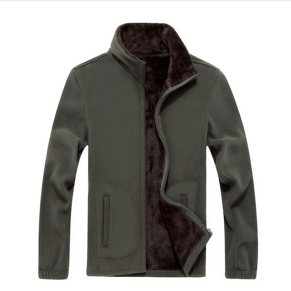 Мужская утолщенная ветровка куртки флисовая спортивная одежда 6XL 7XL 8XL шерстяная